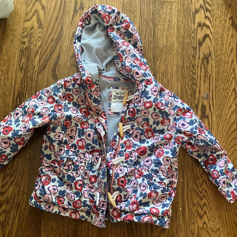 mini boden girls 2-3 years fall floral jacket 2t 3t coat
